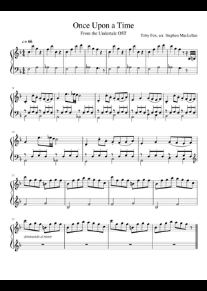 アンテ　楽譜　ピアノ Undertale: Once Upon a Time Sheet Music for Piano (Solo) easy