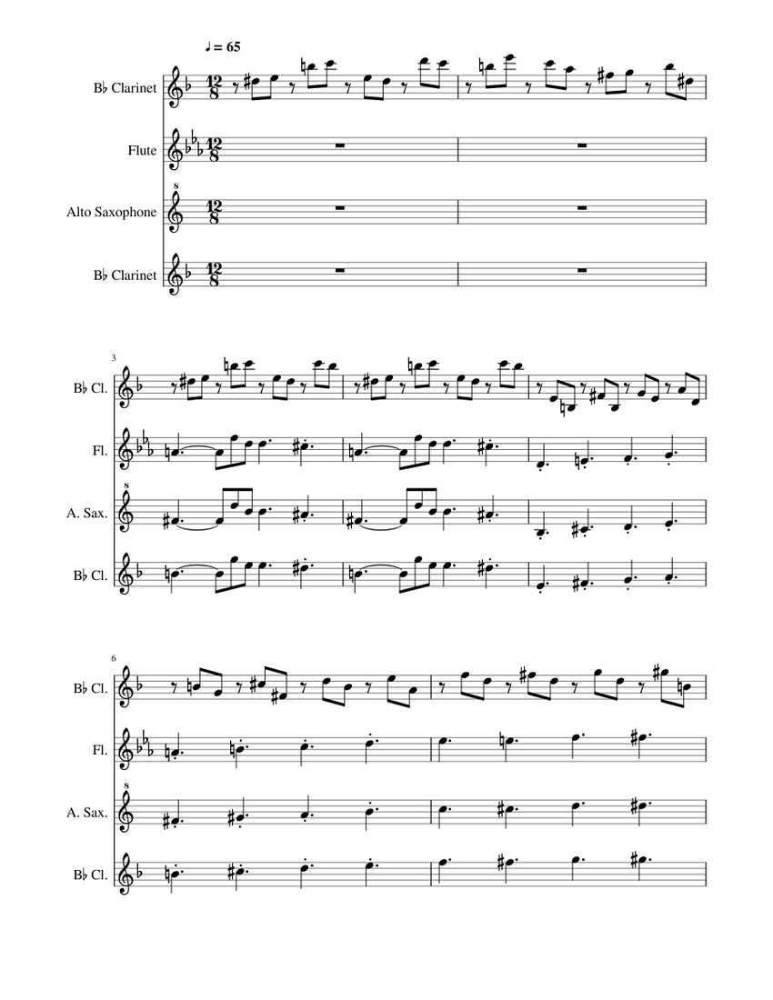 Bb Lacrimosa Mozart Requiem K.626 07 for Bb Instruments Sheet music for