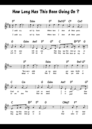How Long Has This Been Going On? (Lead sheet with lyrics ) Sheet Music ...