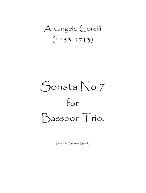 Sonata No.7 (Arr. Spence Bundy) (Woodwind Ensemble)