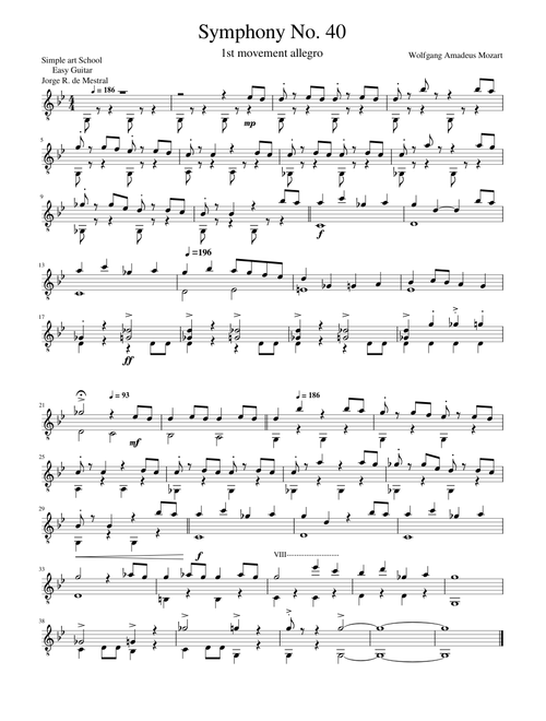 Symphony no. 40 Mozart