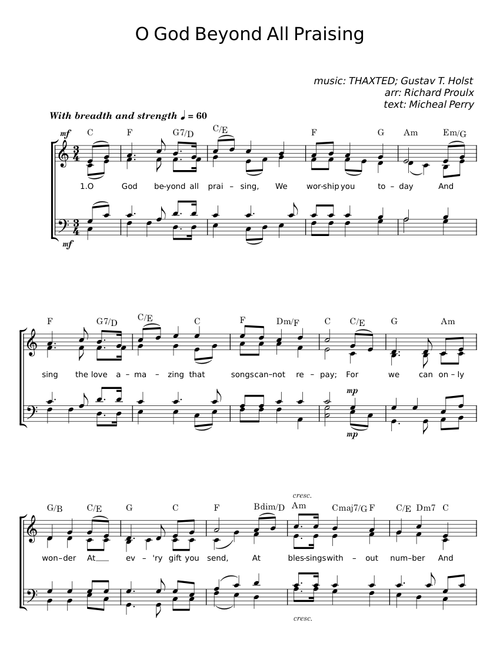 O God Beyond All Praising - Gustav Holst