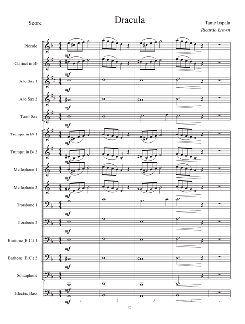Dracula (Arr. Richard White) - Sarah Paige Aarons, Kevin Parker, Jennie (Marching Band)