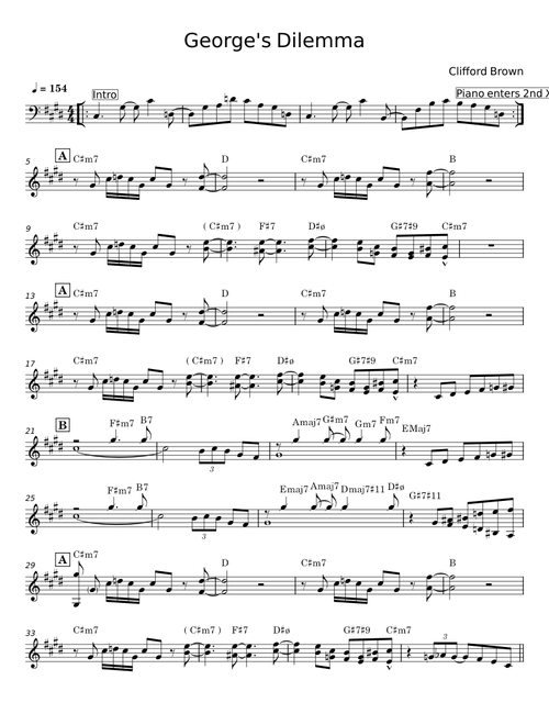 George's Dilemma - Clifford Brown
