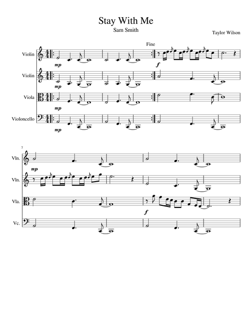 Stay With Me Full Score