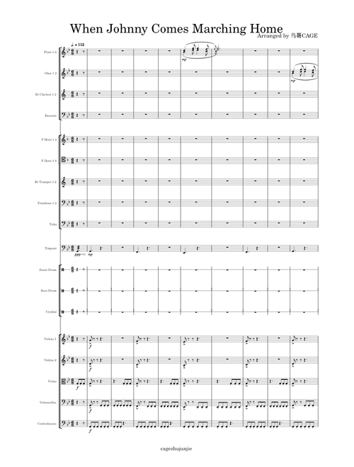 When johnny comes marching home – Misc Traditional When Johnny Comes Marching Home – Misc Traditional - Orchestral arrangement