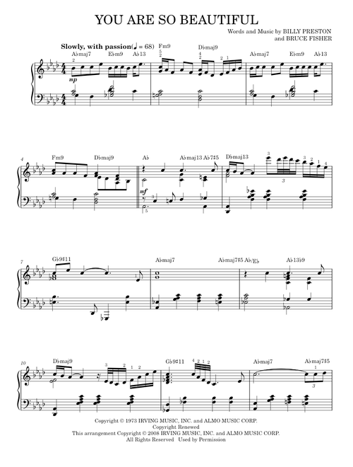 You Are So Beautiful [Jazz version] (arr. Brent Edstrom) - Joe Cocker