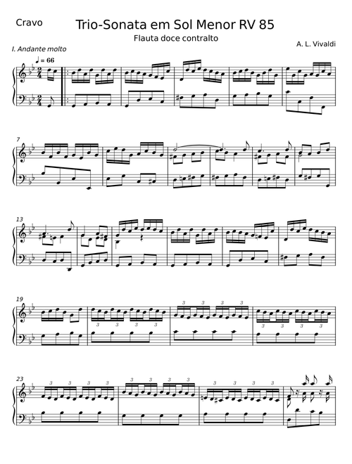 Trio-Sonata em Sol Menor RV 85 - Antonio Vivaldi