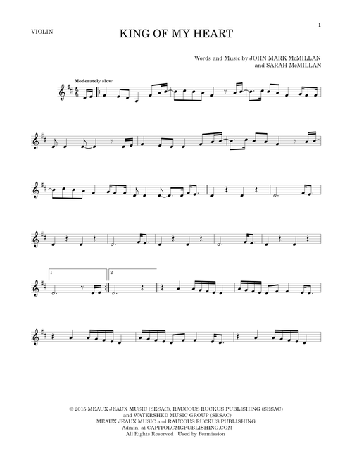 King Of My Heart - Bethel Music (Violin Solo)