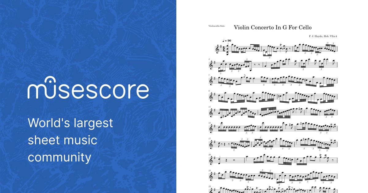 Violin Concerto in G major, Hob.VIIa:4 – Joseph Haydn Sheet