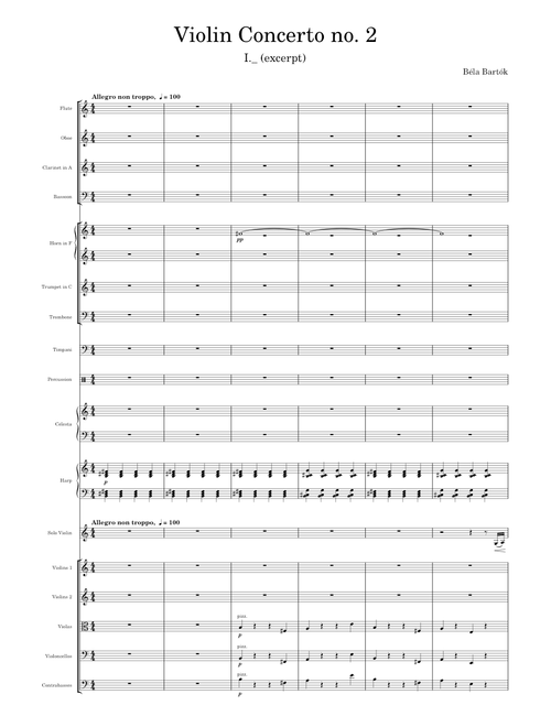 Violin Concerto no. 2 (excerpt) – Béla Bartók