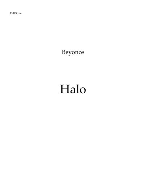 Halo (Arr. Leandro Cardoso) - Beyonce (Small Ensemble)