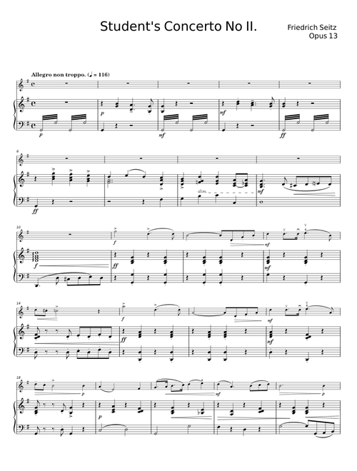 Student's Concerto No II - Friedrich Seitz