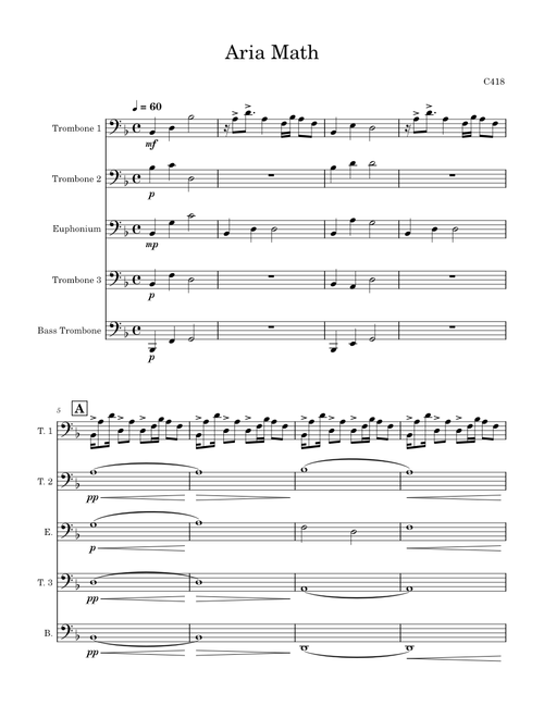 Aria Math (Low Brass Quintet) – C418