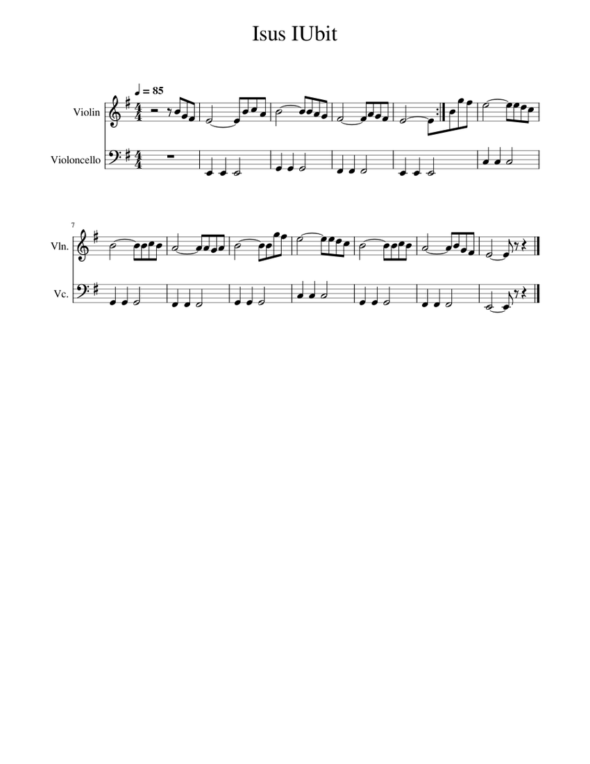 Isus Iubit Versuri Isus Iubit Sheet music for Violin, Cello (String Duet) | Musescore.com