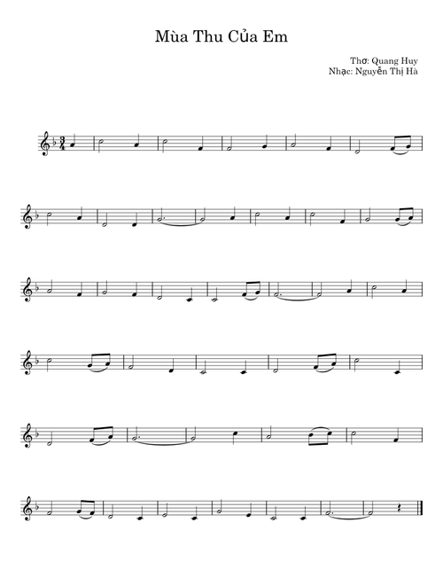 Mùa Thu Của Em - QUANG HUY