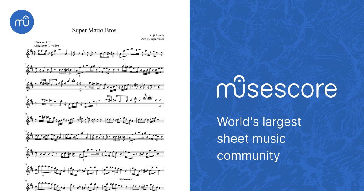 Super Mario Bros. Sheet Music for Saxophone alto (Solo) | MuseScore.com