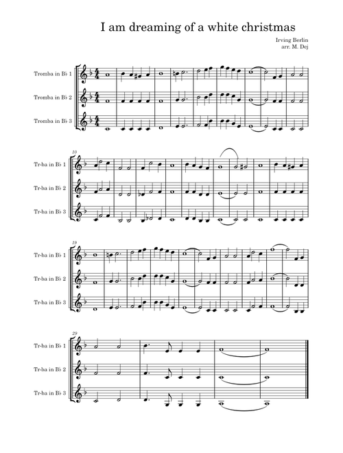 White christmas – Irving Berlin I am dreaming of a white christmas Trumpet trio