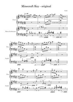 Key – C418 Sheet Music for Piano (Solo) easy | MuseScore.com