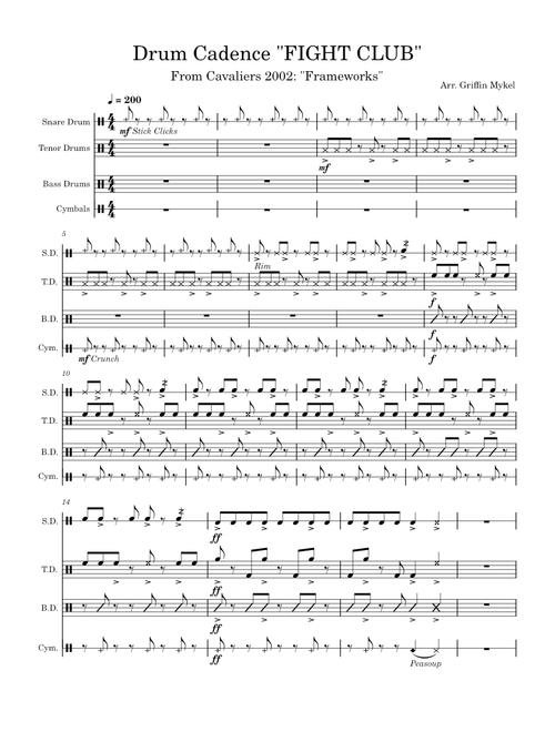 Drum Cadence "FIGHT CLUB"