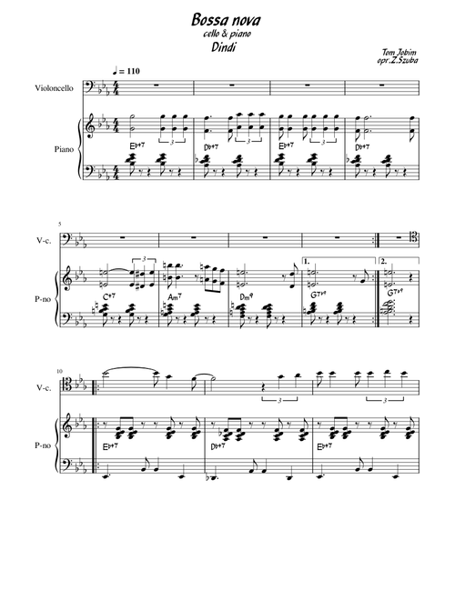 Dindi – Dindi - A.C.Jobim Bossa nova - dindi.mscz