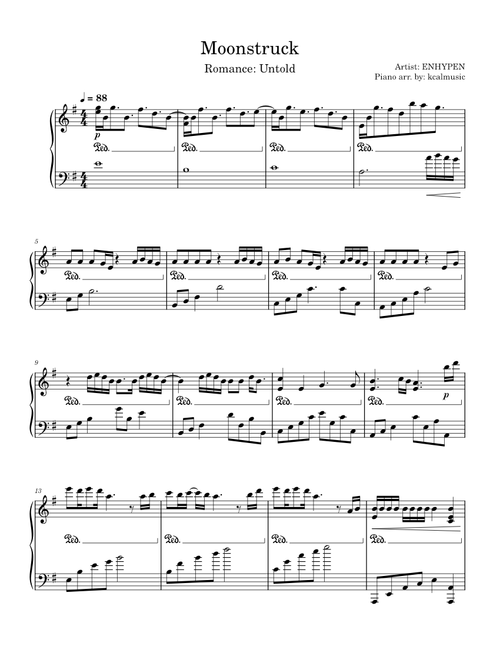 Moonstruck – ENHYPEN (Piano arr.)