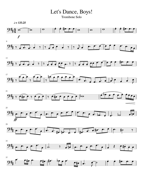 Bayonetta: Let's Dance, Boys! - Trombone Solo