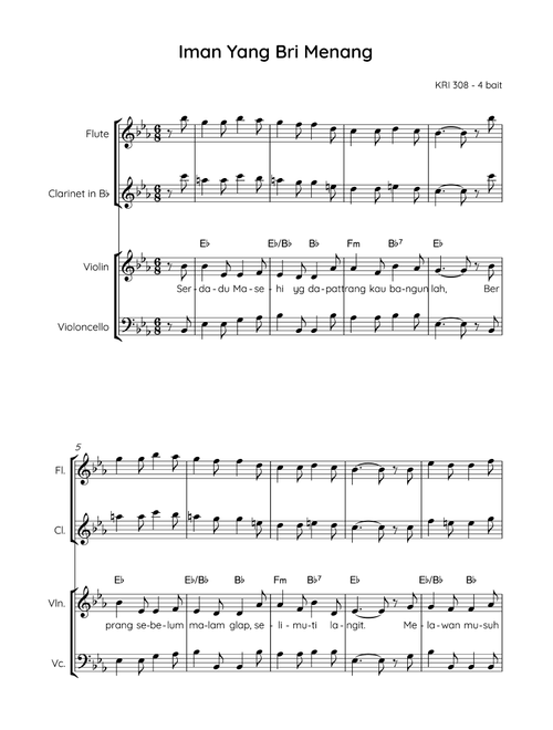 Faith is the Victory / Iman Yang Beri Menang (Arr. Angie Wiranata) - Ira D Sankey, John H Yates (Small Ensemble)