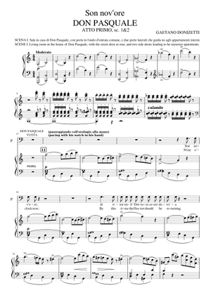 Don Pasquale – Gaetano Donizetti : Overture Sheet Music for