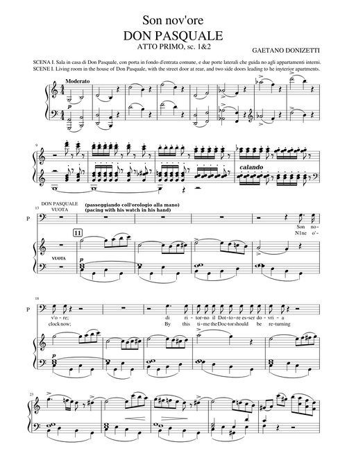 DON PASQUALE sheet music by FranckM. | Play, print, and download