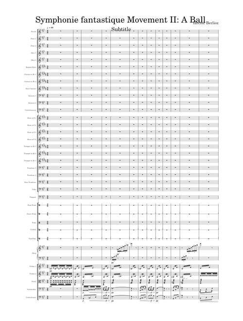 Symphonie fantastique, H 48 – Hector Berlioz Symphonie fantastique Movement II: A Ball