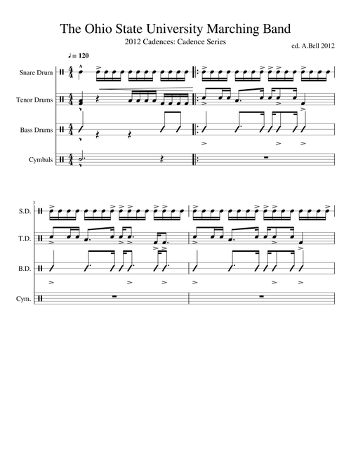 The Ohio State University Marching Band Cadences