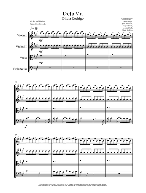 Deja Vu (Arr. Karin Hawksworth) - Olivia Rodrigo (String Quartet)