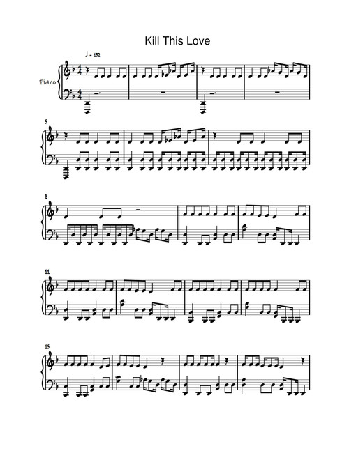 Kill This Love (Arr. BLACKPINK) (Piano Solo)