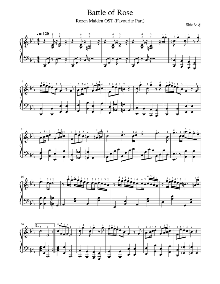Rozen Maiden Battle OST - Battle of Rose (Favourite Part