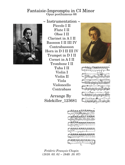 Frédéric Chopin, Fantaisie-impromptu in C# minor, Opus 66 (Orchestra Arrange)
