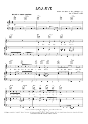 Java Jive – Ben Oakland Sheet Music with Chords for Vibraphone (Solo ...