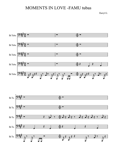 MOMENTS IN LOVE -FAMU tubas
