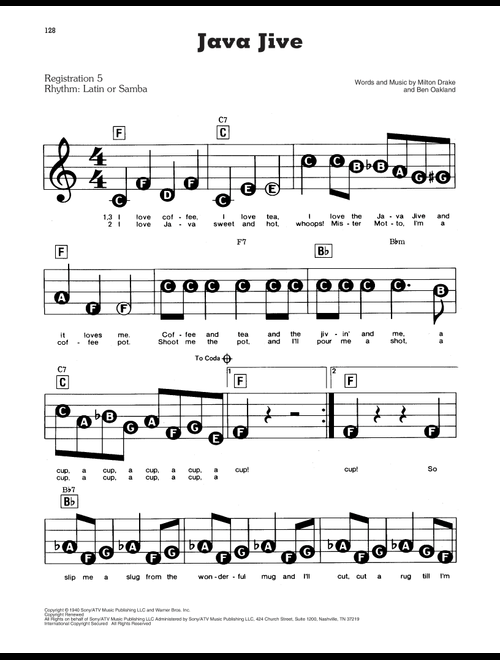 Java Jive - The Ink Spots (E-Z Play Today)