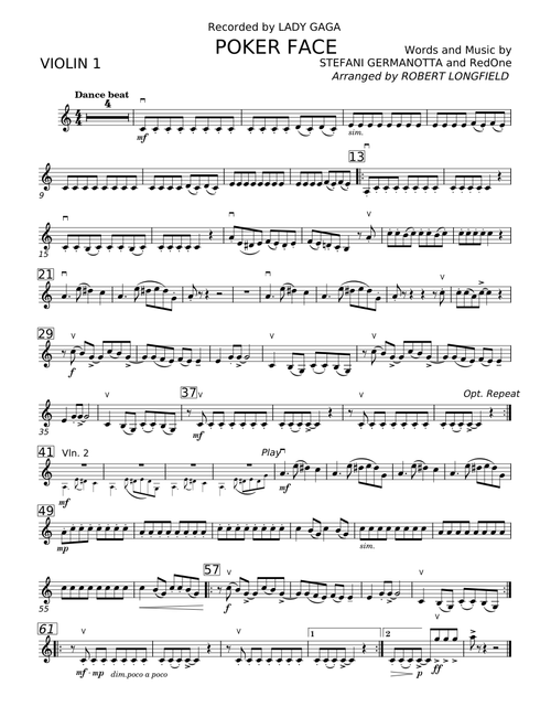 Poker face - Lady Gaga