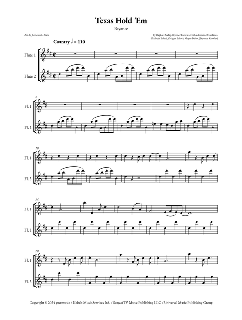 Texas Hold 'em (Arr. Jhonatan Lucio Viana) - Beyoncé (Flute Duet)