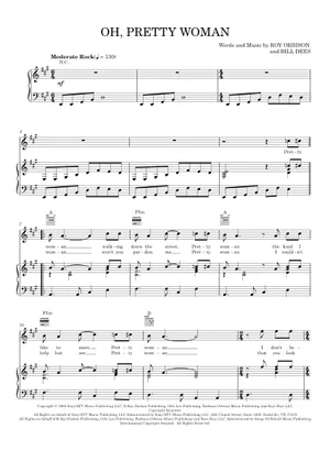 Pretty Woman Notes Oh Pretty Woman Sheet Music for Piano (Solo) easy | MuseScore.com