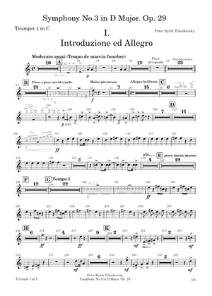 イベール SYMPHONIE CONCERTANTE オーボエ楽譜3点 Symphony No.3, Op.29, Movt 3 – Pyotr Ilyich Tchaikovsky