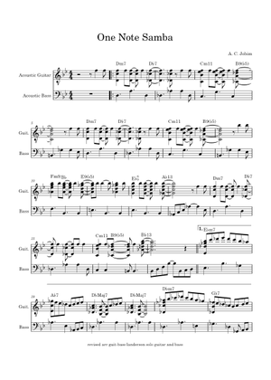 One Note Samba (Samba De Uma Nota So) – Antônio Carlos Jobim Sheet ...