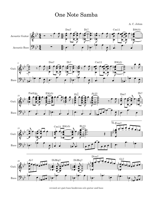 One Note Samba (Samba De Uma Nota So) – Antônio Carlos Jobim