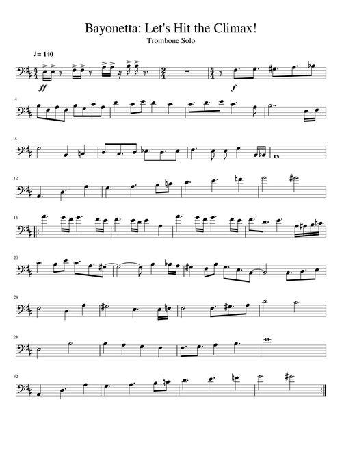 Bayonetta: Let's Hit the Climax! - Trombone Solo