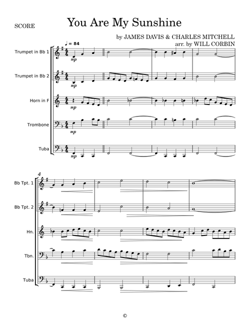 You are my sunshine – Misc Traditional You Are My Sunshine
