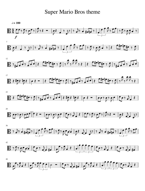Super Mario Bros Thema [Viola]