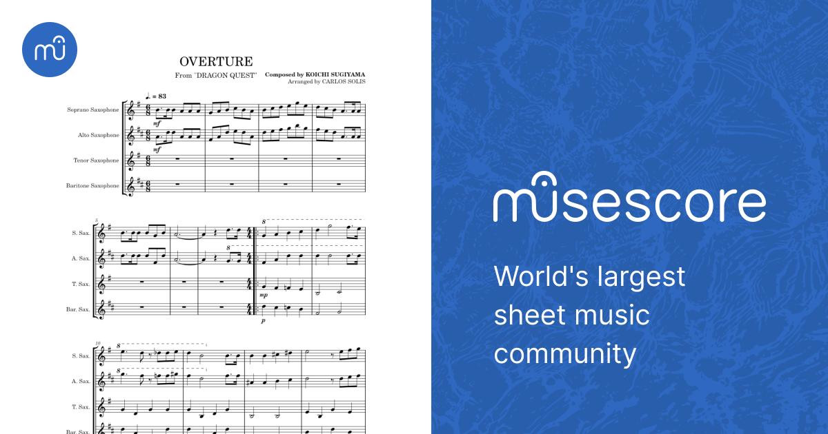 OVERTURE (DRAGON QUEST) by CARLIT0CHURRIT0 Sheet Music for