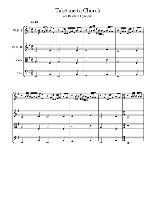 Take me to Church (String Quartet)